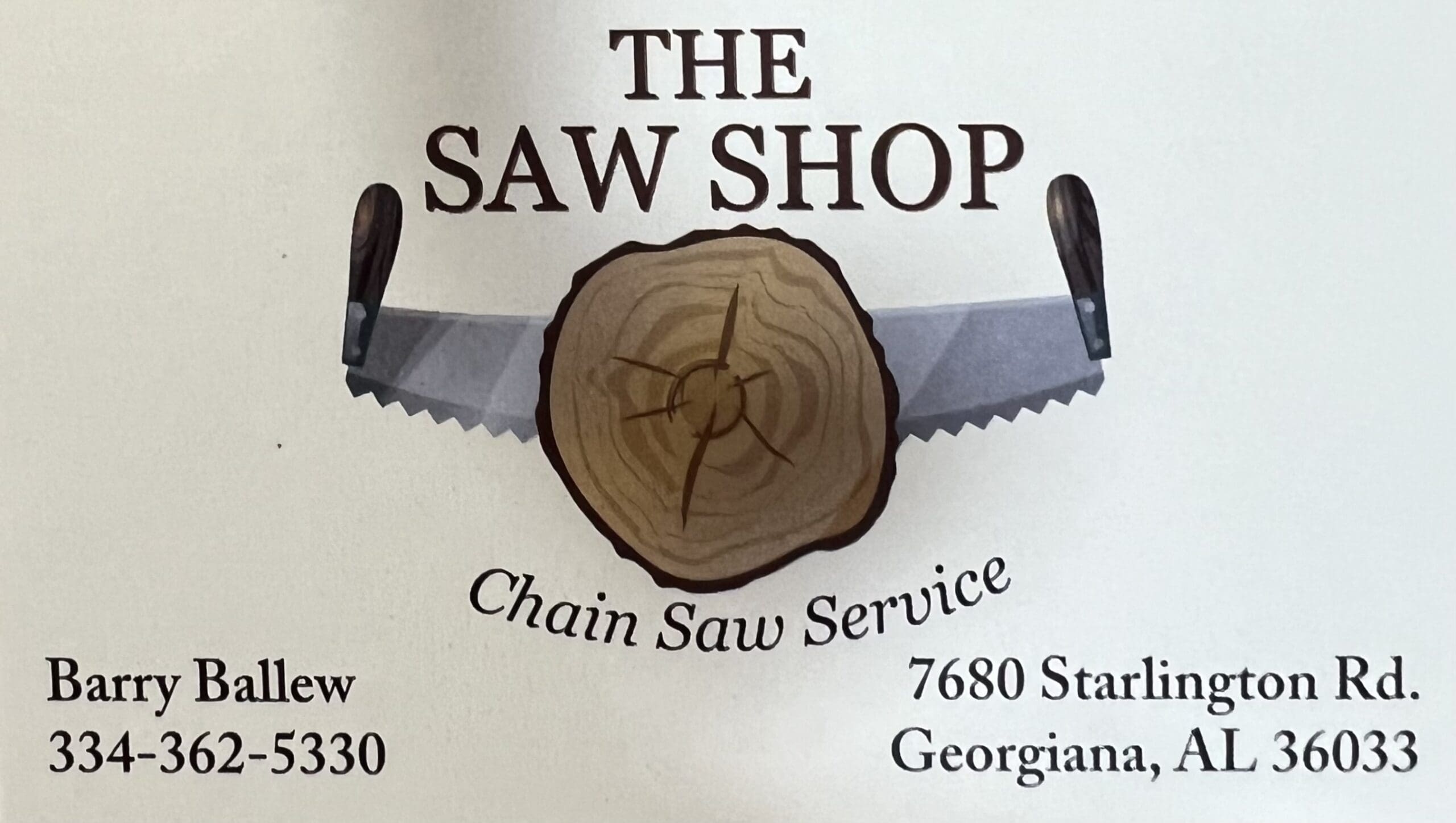 the saw shop logo<br />
